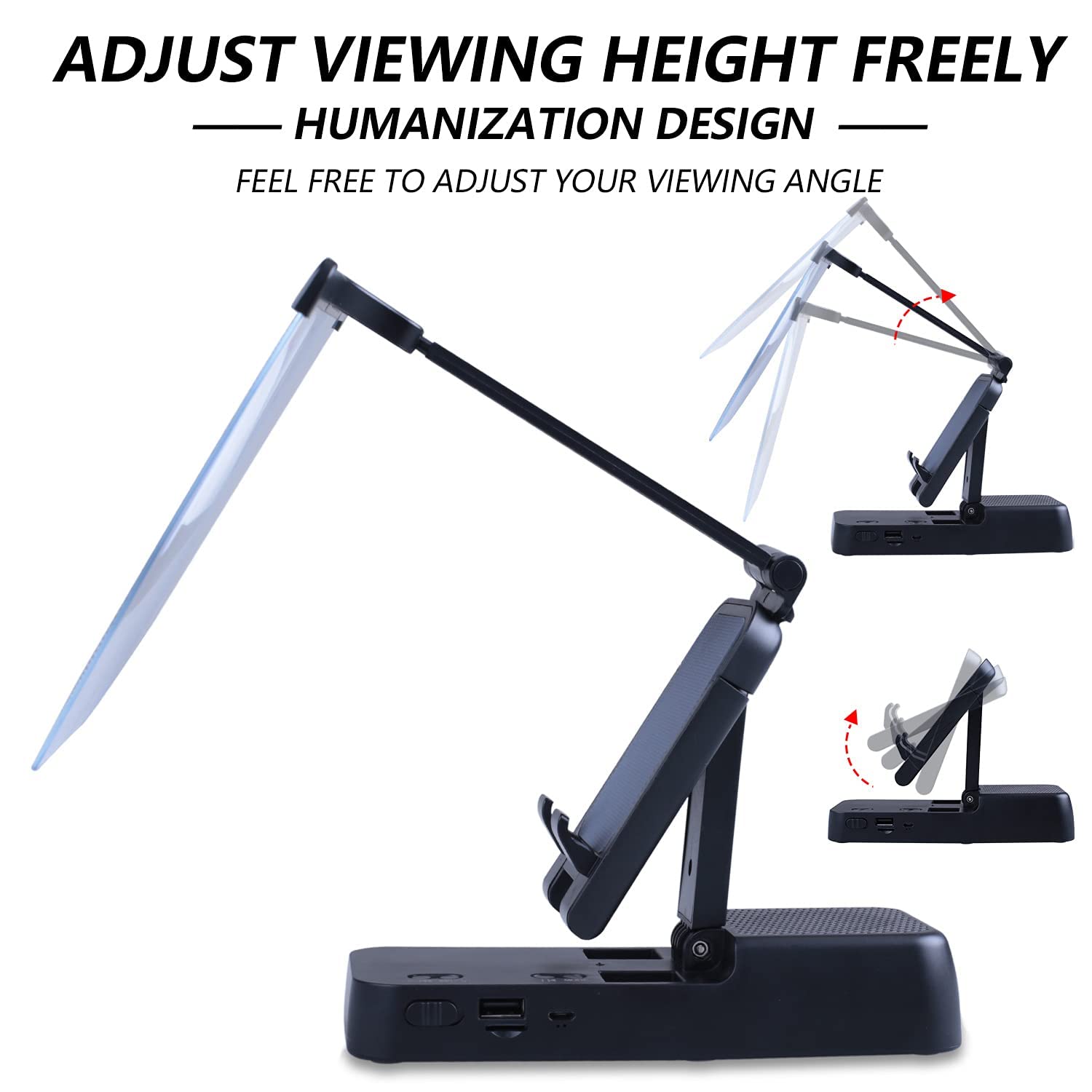 Screen Magnifier for Cell Phone, Phone Screen Magnifier with Bluetooth Speaker, Foldable Phone Stand Holder